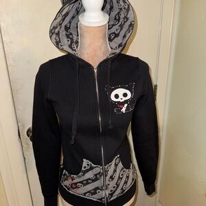 Skelanimals rare vintage cat hoodie
